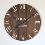 Pin By WoodLaneCreations On Wall Clock Farmhouse Clocks Wood Clocks